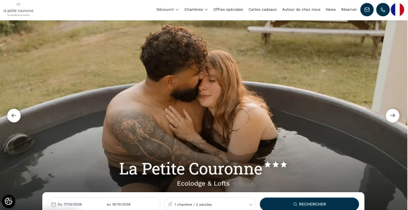 Capture de la page d’accueil de La Petite Couronne, en Chalosse
