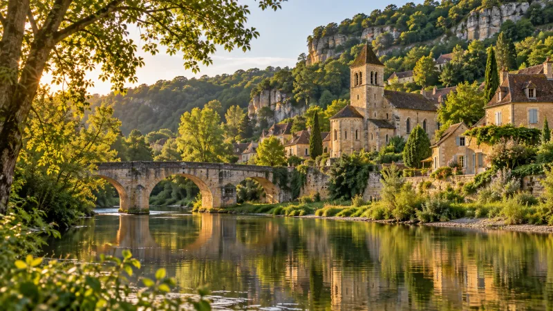 Village de caractère au bord de la Vézère en Dordogne