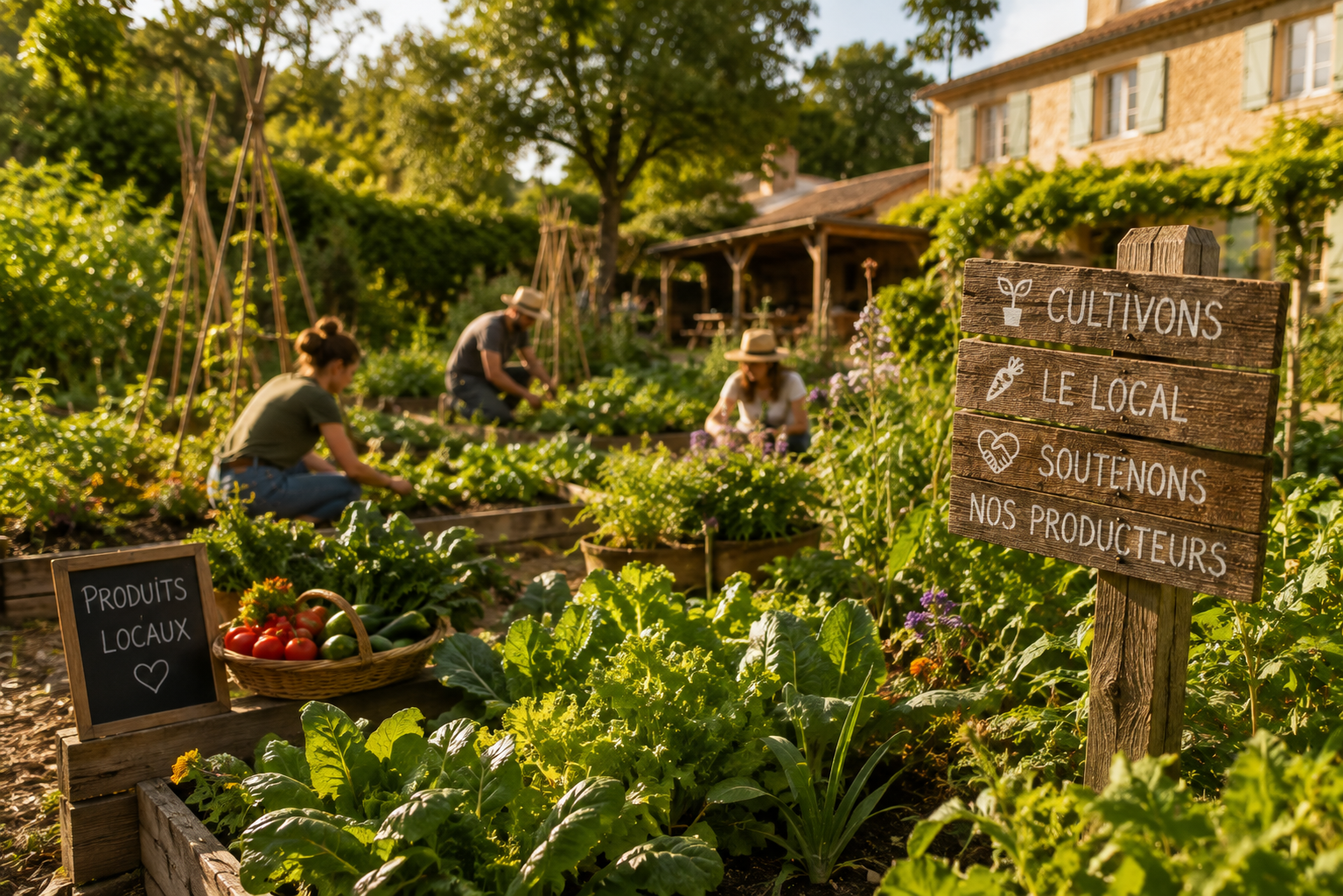 Jardin partagé et produits locaux, illustration d’un tourisme et d’une consommation responsables